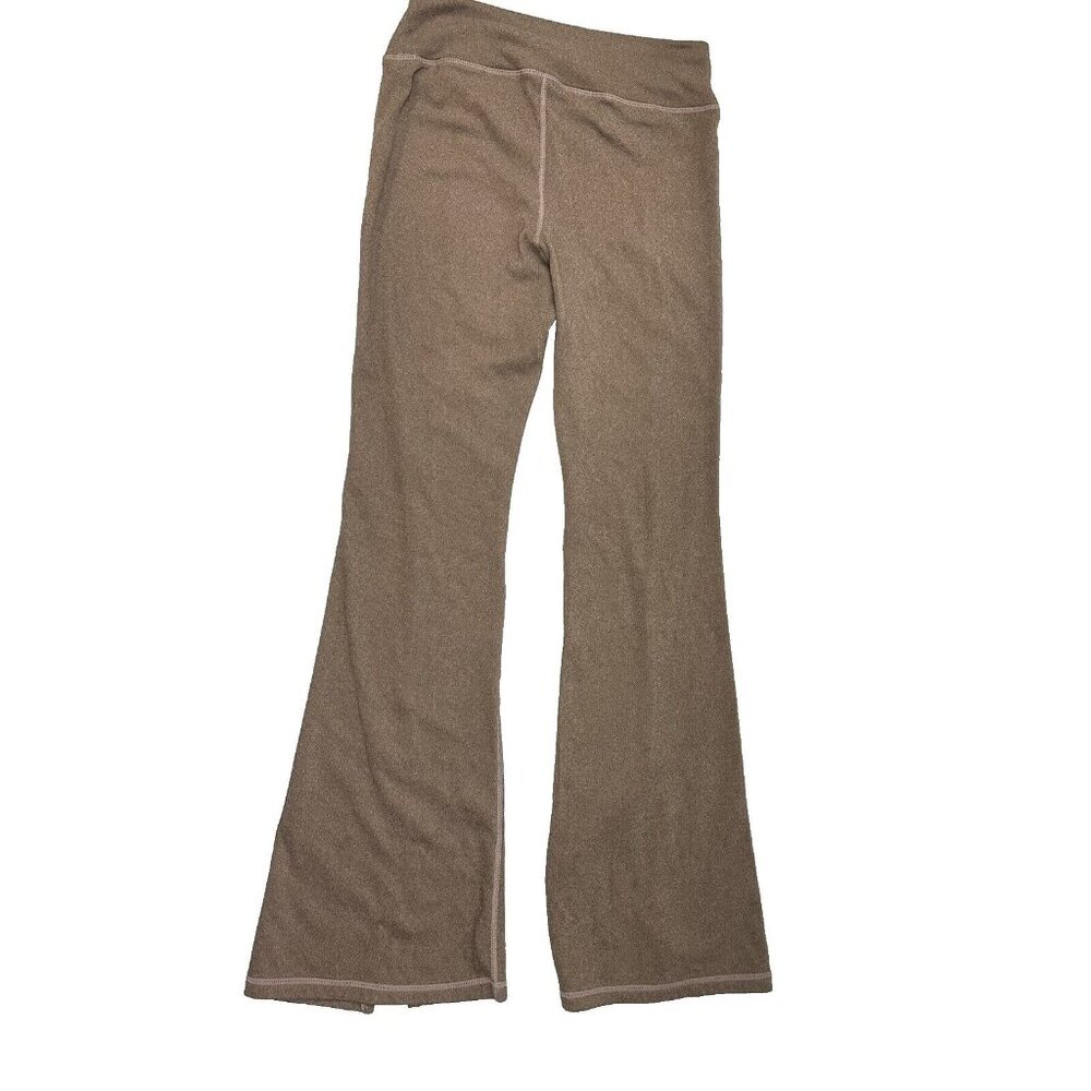 MONO B WOMEN BRUSHED RIBBED FLARE LEGGINGS RIB-FRONT SLIT SIZE M PULL ON - Picture 2 of 16